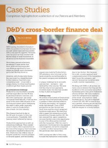 D&D Leasing cross-border finance deal article in NACFB magazine
