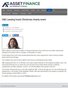 Asset Finance International D&D Christmas Charity Event