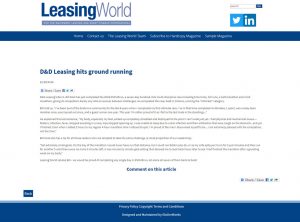 Leasing world - Hit the ground running