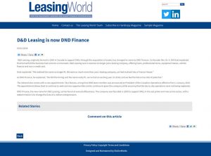 D&D Leasing is now DND Finance