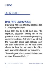 DND Pays Living Wage